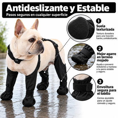 Botas impermeables para perros que no se salen