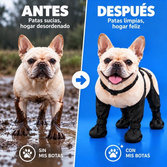 Botas impermeables para perros que no se salen